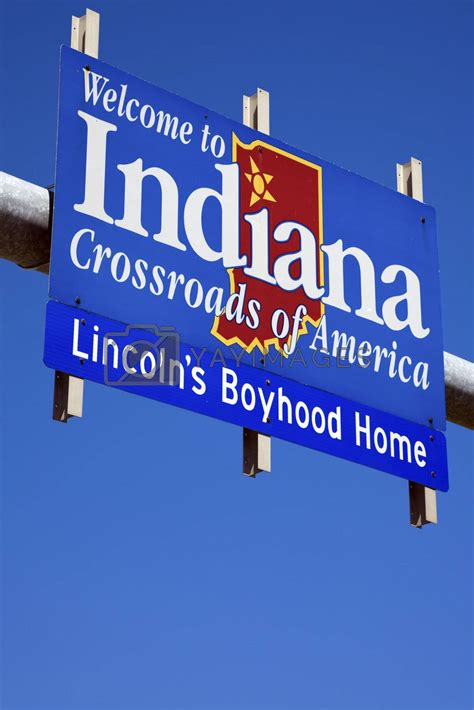 Royalty Free Image Welcome To Indiana Sign By Benkrut