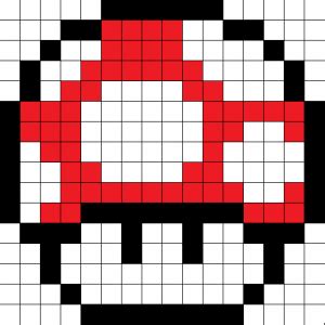 Champignon Mario Pixel Art Id Es Et Designs Pour Vous Inspirer En