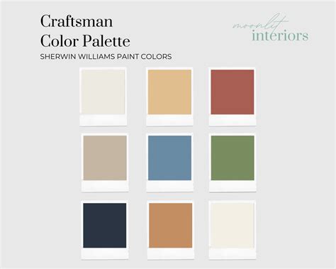 Craftsman Home Color Palette Sherwin Williams Interior Paint Palette
