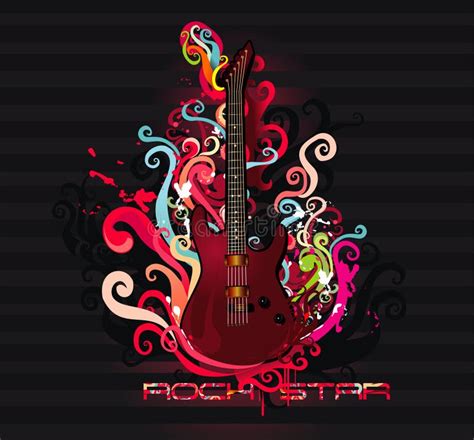 Guitar Abstract Illustration Stock Vector Illustration Of Composition