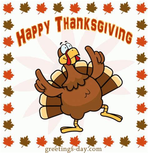 Cute Happy Thanksgiving Dancing Turkey 