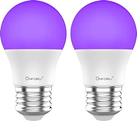 Buy Onforu Led Black Light Bulbs 60w Equivalent A19 E26 7w Blacklight