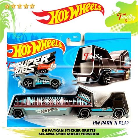 Jual Hot Wheels Super Rigs Truck Hw Park N Play Silver Original Di