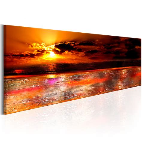 Modern Sunset Sunrise Nature Ocean Print Pictures Canvas Wall Art Prints Oil Paint Unframed ...