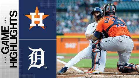 Astros Vs Tigers Game Highlights 82523 Mlb Highlights Youtube