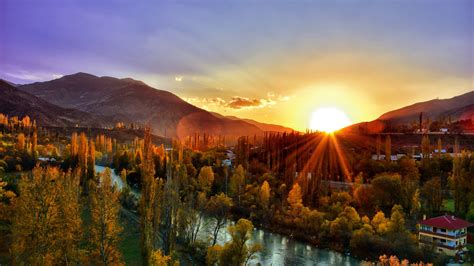 2560x1440 Sunset Dawn Nature Mountain Landscape Kackars 5k 1440p