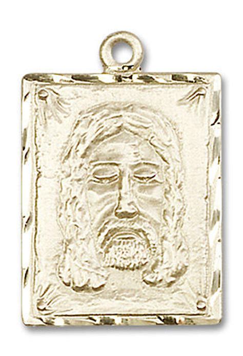 Holy Face Medal 14kt Gold 1 X 58 Pendant 0075