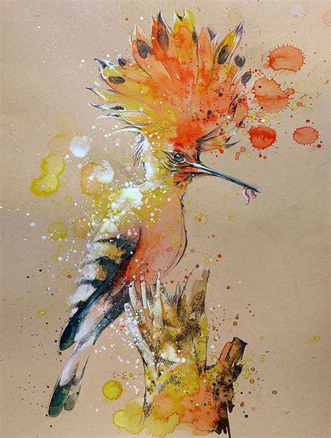 Splashed Watercolour Paintings That Capture The Energy Of Birds And