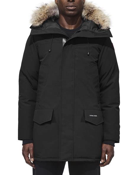 Canada Goose Men S Langford Arctic Tech Parka Jacket With Fur Hood In Black For Men Lyst