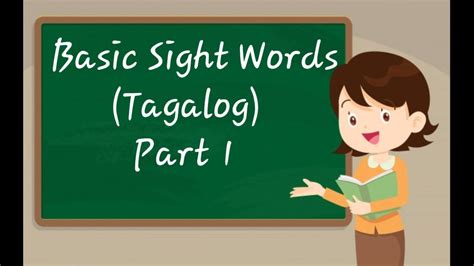 Basic Sight Words Tagalog Part I Youtube