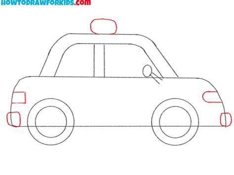 How To Draw A Police Car Step By Step Easy Drawing Tutorial For Kids