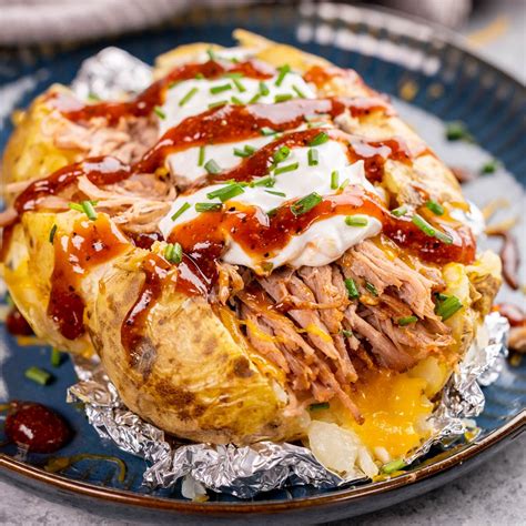 Pulled Pork Loaded Potato The Stay At Home Chef