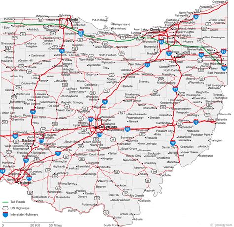 Map Of Ohio Cities Ohio Road Map