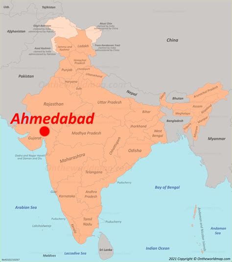 Map Of India Gujarat Ahmedabad United States Map