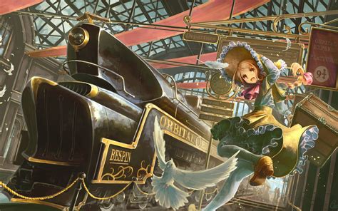 Anime Anime Girls Train Station Wallpapers Hd Desktop And Mobile