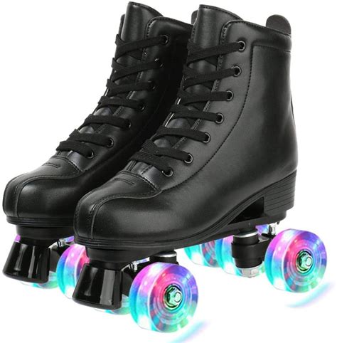 Buy Womens Roller Skates Classic Leather High Top Double Row Skates