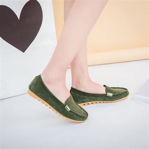 Plus Size 35 43 Flats Shoes Loafers Candy Color Slip On Flat Ballet