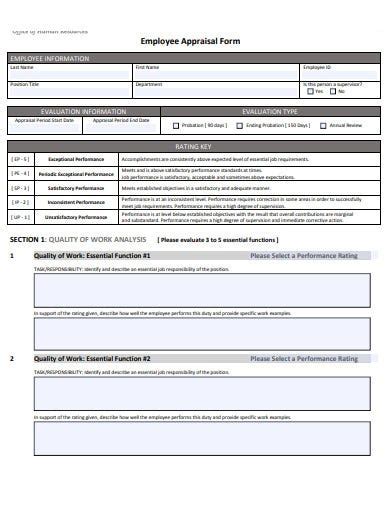 We remind you once again that these are just samples. 11+ Employee Appraisal Form Templates in Google Docs ...