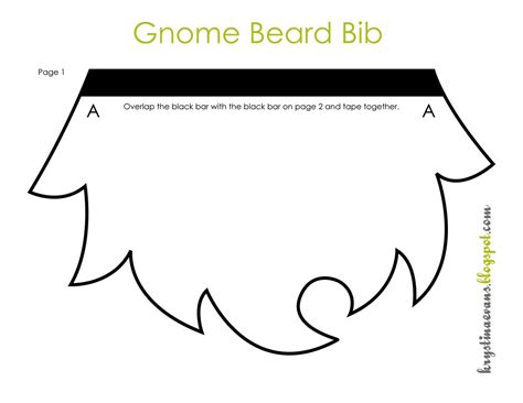 Printable Gnome Beard Template Printable Templates