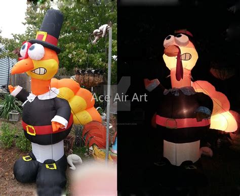 yard thanksgiving decorations inflatable police turkey in toy tents from toys and hobbies on