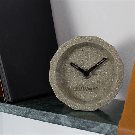 Zuiver Bink Time Desk Clock In Concrete Finish Zuiver Cuckooland
