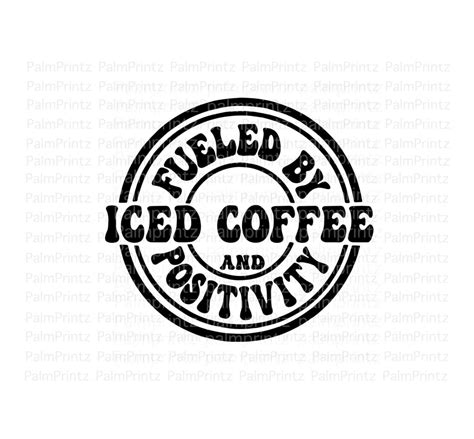 Iced Coffee Svg Png Jpeg File Layered Cut File Cricut Hippie Retro