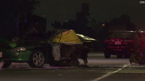 One Person Killed In Fiery Three Vehicle Crash On Freeway In North
