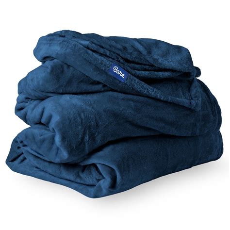 Bare Home Microplush Fleece Blanket Throw Dark Blue Twin Blanket Bed Blanket Fleece Blanket