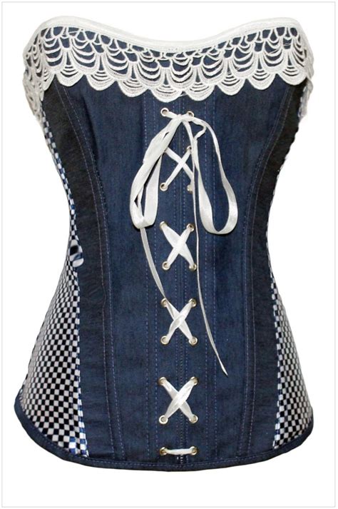 Plus Size Sexy Jeans Corset Bustier Top Sexy Lingerie Size Smlxlxxl