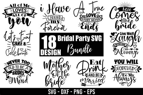 Bridal Party Svg Bundle Graphic By Creativemomenul022 · Creative Fabrica