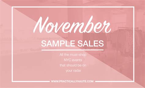 November 2017 Sample Sales Practically Haute Insider Guide To Nyc