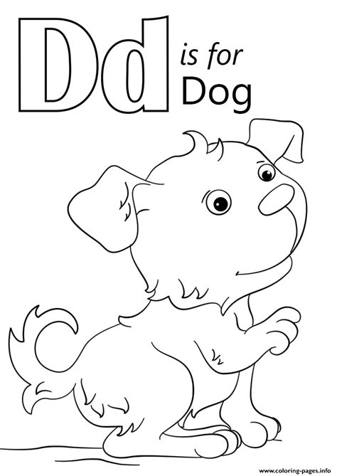 letter    dog coloring pages printable