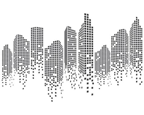 Modern City Skyline Vector Illustration Stock Vector Illustration Of