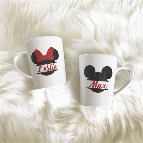 Disney Coffee Mug Couple Coffee Mug Hubby Wifey Coffee Mug Bridal
