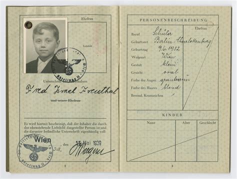 Identification papers issued to Fred Freuthal, born June 1932. - Collections Search - United ...