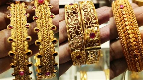 Tanishq Gold Antique And Designer Bangles Collection With Weight Tanishq
