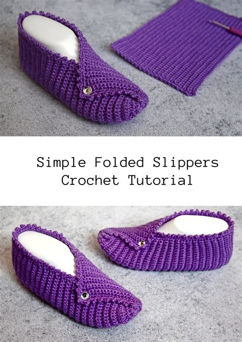 Crochet Tutorial Folded Slippers Tutorials More