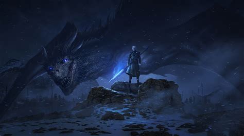 Night King With His Dragon Wallpaperhd Tv Shows Wallpapers4k