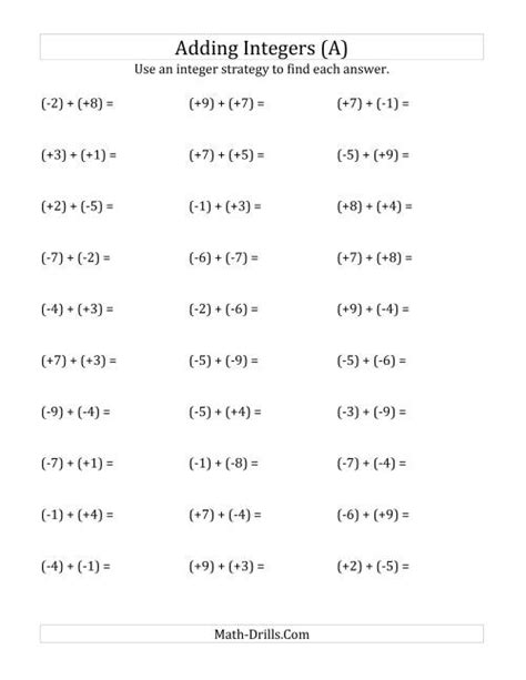 Algebra Worksheet Combining Numbers With Parentheses