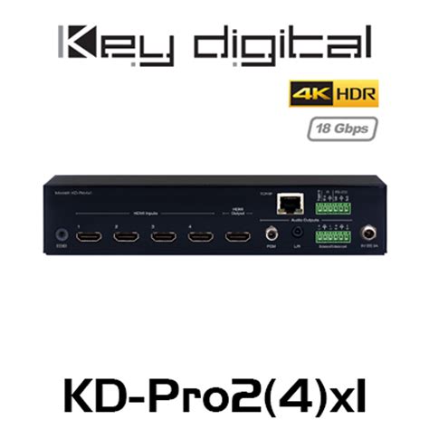 Key Digital Kd Pro24x1 4k 18g Hdmi Switcher With Digital Coaxial