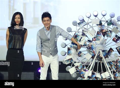 Taiwanese Singer And Actor Jimmy Lin Right And Chinese Actress Tian