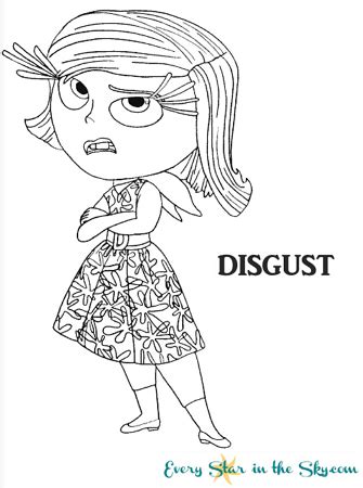 Inside Out Disgust Coloring Page Every Star In The Sky