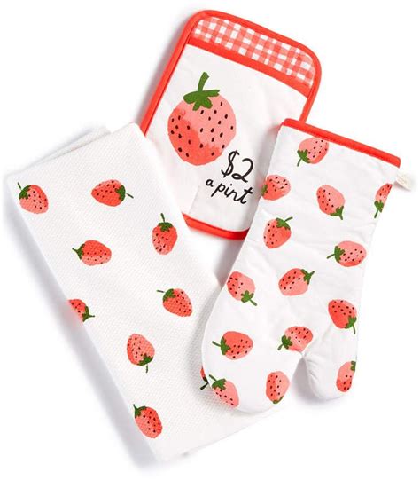 Kate Spade 3 Pc Strawberry Kitchen Towel Set Shopstyle Clothes And