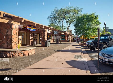 Shopping Center Sedona Arizona Desert Town Usa Stock Photo Alamy
