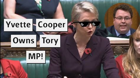 yvette cooper roasts tory mp who tries to use corbyn as a stick youtube