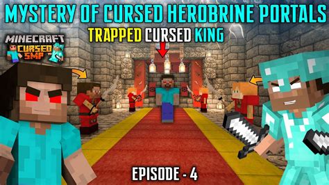 😱mystery Of Cursed Herobrine First Portal Trapped Cursed King