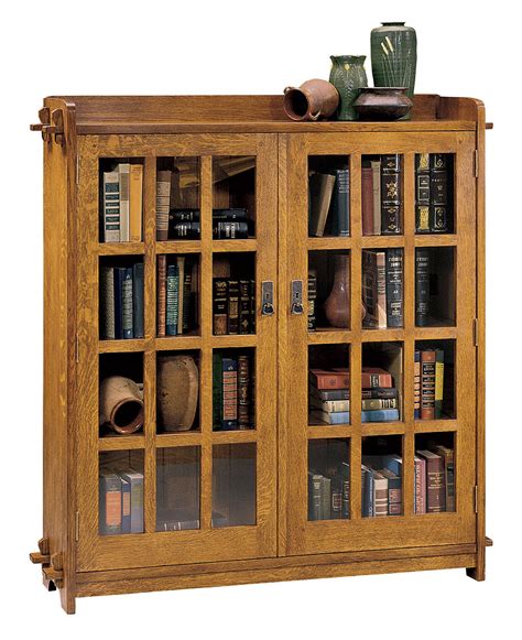 Stickley Double Bookcase With Glass Doors Flegels Home Furnishings