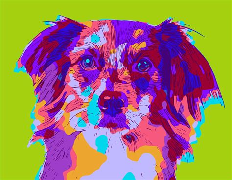 Custom Pet Pop Art Portrait Custom Dog Cat Art Pop Art From Etsy