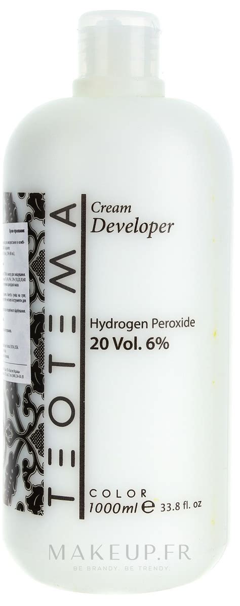 Teotema Color Cream Developer 20 vol Crème oxydante 6 Makeup fr