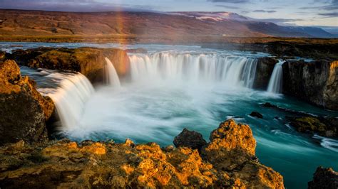 Godafoss Falls In Iceland Hd Wallpaper Background Image 1920x1080